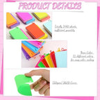 Ctosree 1440 Pcs Back to School Index Cards, 3 x 5 Inch, Neon Color - Image 3