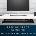 Kensington Keyboard Tray Under Desk, SmartFit Ergonomic Slide-Out Keyboard Drawer with Cable Management, Extra-Wide Height Adjustable Keyboard Holder, 24.5" x 11.75", Black K60004US - Image 6