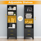 Ckzbx Tall Narrow Storage Cabinet, 66.93" H Tall Bathroom Cabinet Metal Pantry Cabinets with Drawers, 3 Adjustable Shelves, for Kitchen, Bathroom, Home Office, Living Room - Image 5
