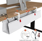 Univivi No Drill Under Desk Cable Management Tray, 36 inch Cable Management - Image 3