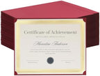 Single Sided Certificate Holders for Letter Size, 8.5 x 11 Bulk Award Certificate Cover for Graduation,Diploma, Documents, Marriage,Employee Appreciation, School,Office, Business (Burgundy, 100CT) by Apprabbr