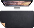 Dual-Sided Leather & Cork Desk Mat, Large Waterproof Stain-Resistant Mouse Pad, Multi-Use Desk Pad for Computer & Office Home(Black,140x60cm) by Unknown