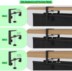 KEEGH Under Desk Cable Management Tray 36", No Drill Cord Organizer, Black - Image 3