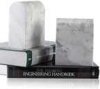 Koville Greek Natural Marble Bookends for Shelves, Book Ends for Heavy Books, 13LBS Ultra Heavy Duty Book Holders, Triumphal Arch Bookends Office Bookshelf Decor for CDs/Video Games(Volakas) - Image 6
