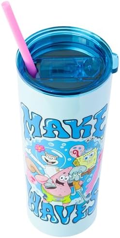 Silver Buffalo Spongebob Squarepants Make, Stainless Steel Tumbler, 22oz - Image 3