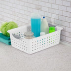 Sterilite Medium Ultra Basket, Open Top Plastic Storage Bin, White, 24-Pack - Image 4