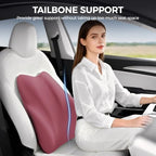 BEBAS Ergonomic Lumbar Support Pillow for Car, Memory Foam Car Back Cushion - Image 4