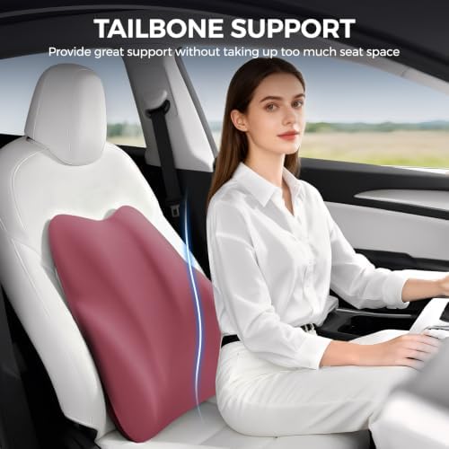 BEBAS Ergonomic Lumbar Support Pillow for Car, Memory Foam Car Back Cushion - Image 4