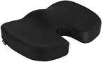 Amazon Basics Comfortable Seat Cushion & Lumbar Support for Office Chairs, Memory Foam with Cooling Gel, Non-Slip, Black - Image 5