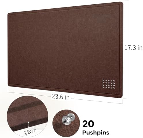 Felt Bulletin Board 24x18 inches, Decorative Pin Board for Home & Office - Image 5