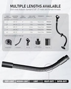 30-INCH Modular Microphone Stand Kit - Heavy-Duty Flexible Gooseneck Desktop Mic Stands Flange Mount Base and Extension Tube - Image 2