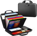 Fireproof Document Organizer with Lock, Semi-Rigid EVA Shell File Box with 13-Pocket Accordion Folder, Water-Resistant Storage for Important Documents, Passports & Certificates by Unknown
