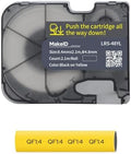 MakeID P31S Heat Shrink Wire and Cable Labels with Ribbon Label Maker – 3:1 Shrink Ratio, Cable Marking in Electrical, Automotive, and Industrial Environments, 0.33" Dia, Black on Yellow by MakeID
