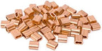 SwageRight MIL-SPEC Copper Swage Sleeves Clip & Ferrules (1/4 inch) – Oval Duplex Wire Rope Cable Crimping Loop Fittings (Pack of 10) by Swage-Right
