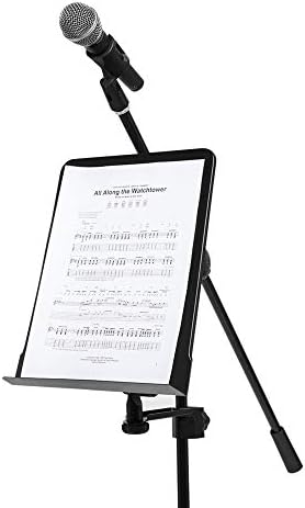 Stagg MUS-ARM 1 Small Music Stand with Attachable Holder Arm,Black - Image 3