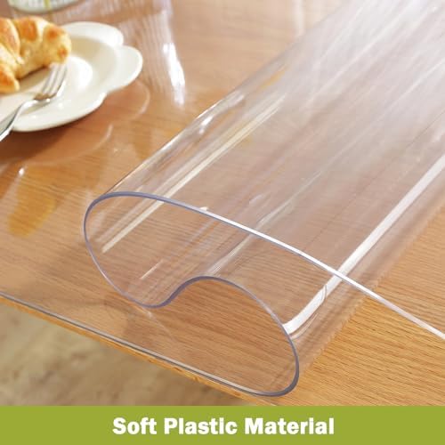 OstepDecor 18 x 54 in Clear Table Protector 1.5mm Thick Plastic Table Cover - Image 3