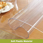 OstepDecor 20 x 48 in Clear Table Protector 1.5mm Thick Plastic Table Cover - Image 3