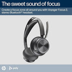 Poly Voyager Focus 2 UC Bluetooth Headphones with Mic & Charging Stand - ANC - Connect to PC or Mobile via Bluetooth - Microsoft Teams Certified - Includes BT700 USB-C to USB-A Adapter, Travel Case - Image 5
