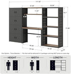 FLEXIMOUNTS 117" L Modular Garage Storage Cabinet with Workbench, Black - Image 2