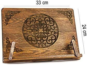 ihvan online, Vintage Wooden Book Holder Stand, Portable and Adjustable Cookbook Holder, Tablet Recipe Book Bible or Quran Stand, Perfect Mother's or Father's Day Gifts - Image 5