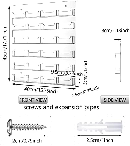 Lincia 2 Pcs Acrylic Business Card Holder, 45×40 cm, 24 Pockets - Image 2