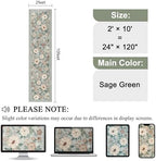 DUKINO 2x10 Runner Rug, Washable Kitchen Runner Rug Non Slip, Sage Green - Image 2