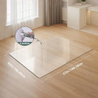 [Tempered Glass] Glass Office Chair Mat for Carpet Heavy 57" x 42"-1/5" Thick Premium Tempered Glass Duty Hard Glass Chair Mats -for Office Chair on Carpet or Hard Floor with 4 Anti-Slip Pads - Image 2