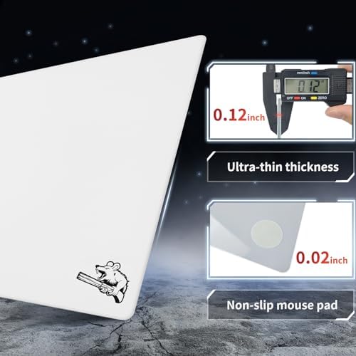 Glass Gaming Mouse Pad, 400mm x 500mm, FPS Game, Special Tempered Glass, Durable, 3mm Thick, Accurately and Quickly Target Your Opponents (400mm x 500mm, White) - Image 5