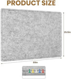 Large Bulletin Board 60" x 36" Felt Cork Board,Decor Pin Board, Silver Gray - Image 3