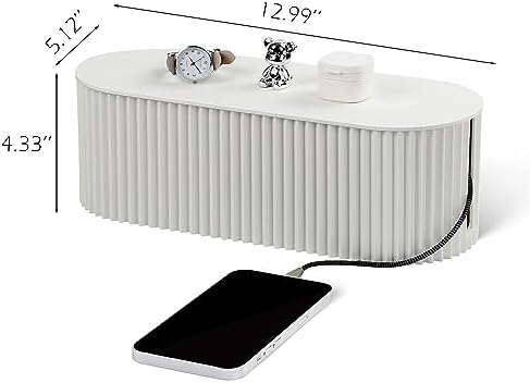 Large Cable Organizer Box for Power Strips, Surge Protectors, Chargers, TV Computer Wires - White - Image 2