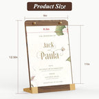 PPH-Sisy 4 Pack Acrylic Sign Holders 8.5 x 11 with Wood Base, Tabletop Display Sign Stand for Menu Flyer Poster, Clear Acrylic Paper Frame for Restaurant Coffee Shop Hotel Office Exhibition - Image 3