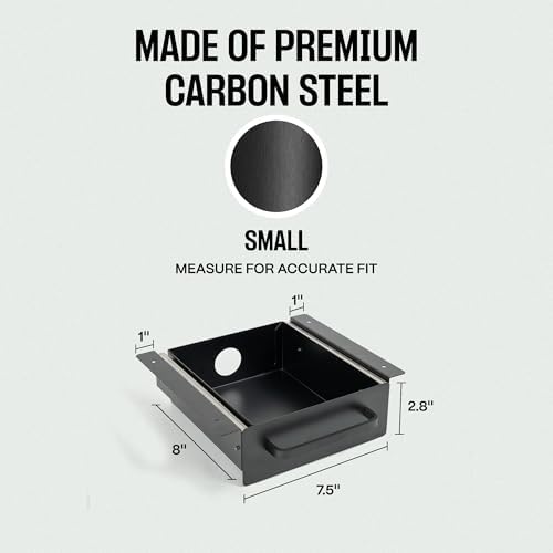 Under Desk Drawer Slide Out Attachment - Carbon Steel Undermount Table Drawer with Cable Management, Pull Out Add-On Storage for Office & Standing Desks (7.5" x 8" x 2.8") - Image 2