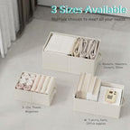 Storage Basket, Closet Organizer, 3 Pack, Beige, 18.5x11x7.9 In - Image 5