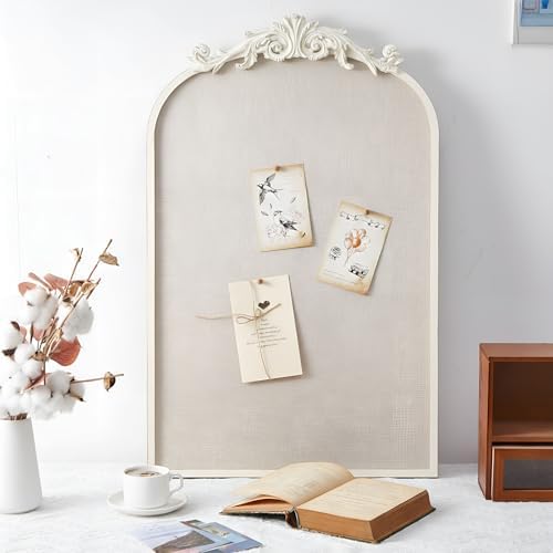 Wonderjune Linen Display Pinboard, Arch, 19" X 31", White - Image 5