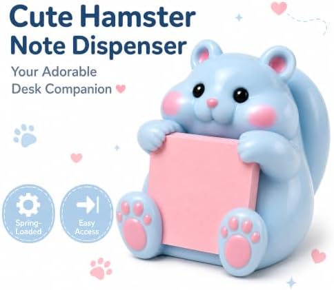 Sticky Note Dispenser 4.7 Inches Height Holds 3 x 3 Inch Sticky Notes Includes 100 Sticky Notes for Office Holds School & Office Desk Supplies - Image 3