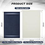 Leather Desk Pad Protector with Side Rails, Blue, 30 x 18 Inch - Image 2