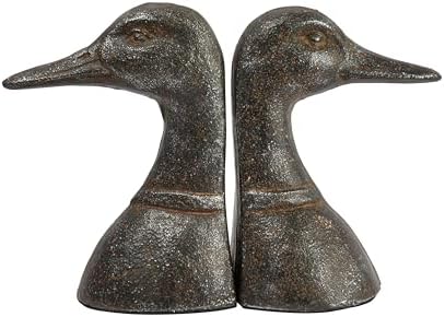 Creative Co-Op Decorative Distressed Cast Metal Duck Head Bookends, Black, Set of 2, 4.25" L x 3" W x 5.75" H (Pack of 4) - Image 5