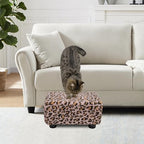 CAROLMADE Small Foot Stool Ottoman Footstool with Legs Under Desk Footrest for Living Room Bedroom and Office, Faux Fur Pink - Image 6