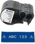 Brady Authentic (M5C-1500-595-BL-WT) All-Weather Vinyl Labels 1.5 in W x 25ft White on Blue. for use with BMP51, M510, and M511 Label Printers. by BradyCorp