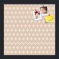 PinPix 13x13 inch Cork Bulletin Board. This Decorative Framed Pin Board Comes with Diamond Pattern in Light Pink and Cream Design and Satin Black. Ideal for Home, Office Decor or School (PinPix-294) by PinPixBulletinBoards