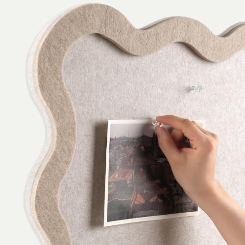Scalloped Felt Bulletin Board 36"x24", Decorative Pin Board for Wall - Image 5