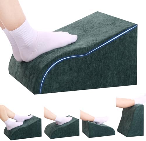 Foot Rest for Under Desk at Work, Ergonomic Under Desk Footrest with Washable Cover for Office, Home & Gaming Leg Elevation Pillow Green by Unknown