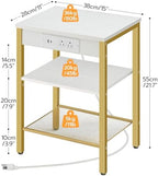 HOOBRO Side Tables with Charging Station, Small End Tables for Small Space - Image 3