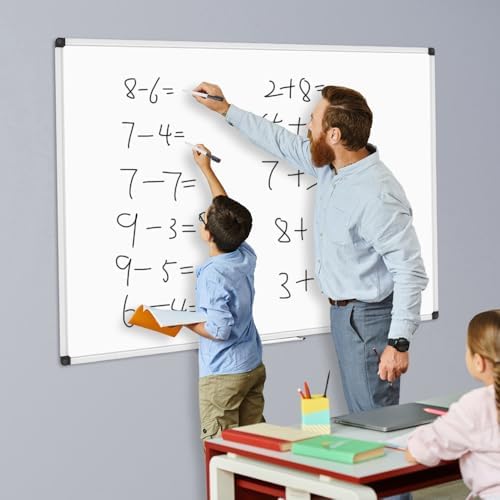 XBoard Porcelain Magnetic Dry Erase Board 48 x 36 Inch, Porcelain Whiteboard Aluminium Frame & Marker Tray - Image 6