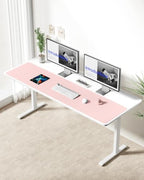 YSAGi Leather Desk Pad Protector, Office Desk Mat, Large Mouse Pad, Non-Slip PU Leather Desk Blotter, Laptop Desk Pad, Waterproof Desk Writing Pad for Office and Home (Light Pink,55" x 17.2") - Image 4