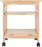 Winsome Mission 2-Shelf Wood Mobile Printer Stand, Brown (81628) - Image 3