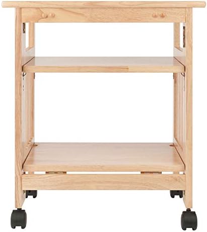 Winsome Mission 2-Shelf Wood Mobile Printer Stand, Brown (81628) - Image 3