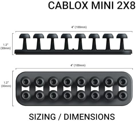 Cablox Mini 2x8 - Magnetic (10 Pack, Black) - Image 2