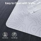 ATTACK SHARK CM05 Glass Gaming Mouse Pad,17.7x15.7 in Large Mouse Mat，Non Slip 9H Hard Mousepads,Nano-Textured Glass Surface with Improved Precision and Speed for FPS Players-White Contour - Image 6