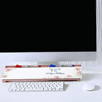 Quartet Glass Dry Erase White Board 18"W x 6"H, Compact Desktop Whiteboard with Storage Drawer, Floral (GDP186P) - Image 3
